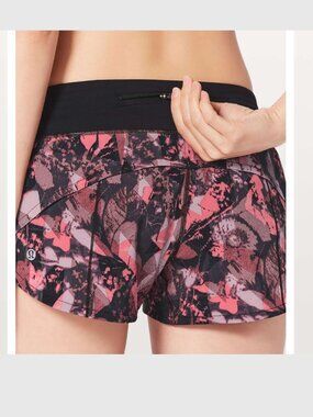 Lululemon Speed Up Short Translucence Alpine White Multi (8) 2.5" Inseam EUC